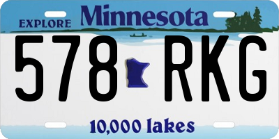MN license plate 578RKG