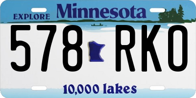 MN license plate 578RKO