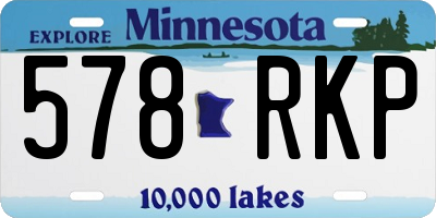 MN license plate 578RKP