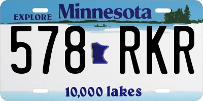 MN license plate 578RKR