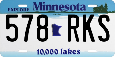 MN license plate 578RKS