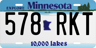 MN license plate 578RKT