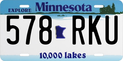 MN license plate 578RKU