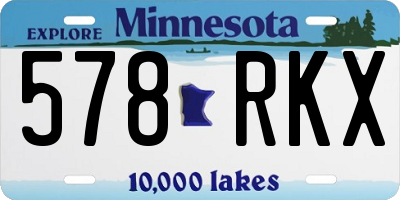 MN license plate 578RKX