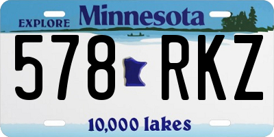 MN license plate 578RKZ