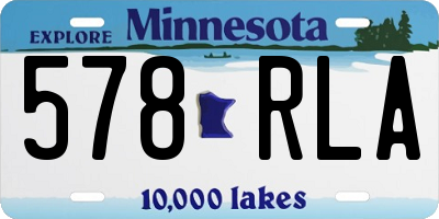 MN license plate 578RLA