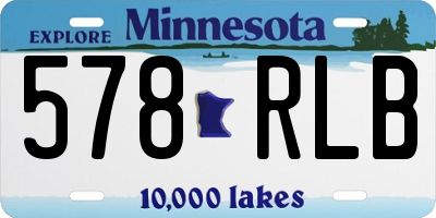 MN license plate 578RLB