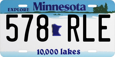 MN license plate 578RLE