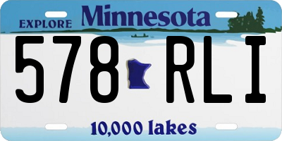 MN license plate 578RLI