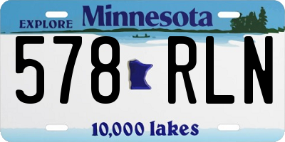 MN license plate 578RLN