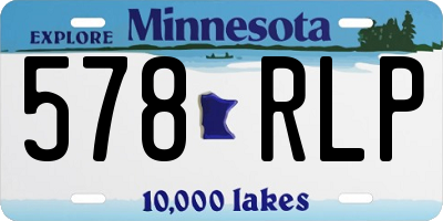 MN license plate 578RLP