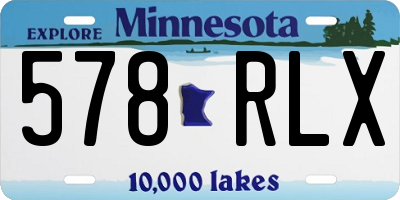 MN license plate 578RLX