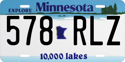 MN license plate 578RLZ