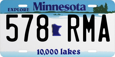 MN license plate 578RMA