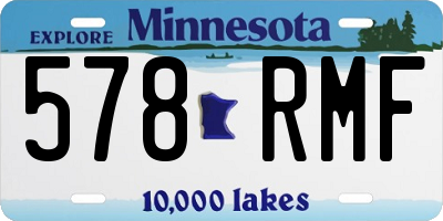 MN license plate 578RMF