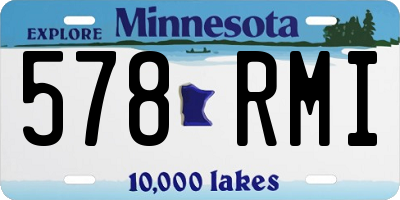 MN license plate 578RMI