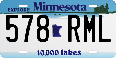 MN license plate 578RML