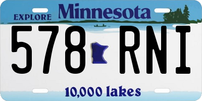 MN license plate 578RNI