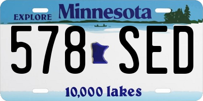MN license plate 578SED