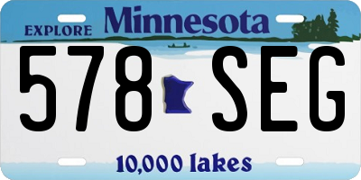 MN license plate 578SEG