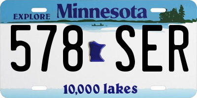 MN license plate 578SER