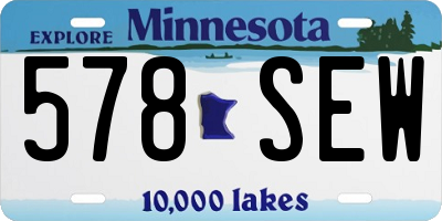 MN license plate 578SEW