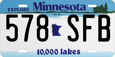 MN license plate 578SFB