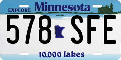 MN license plate 578SFE