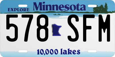 MN license plate 578SFM