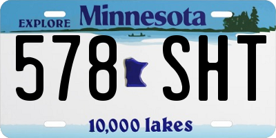MN license plate 578SHT