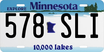 MN license plate 578SLI