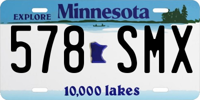 MN license plate 578SMX