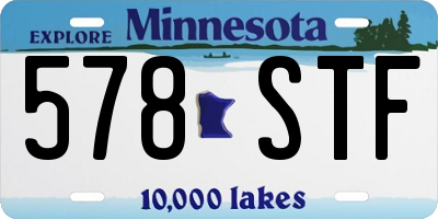 MN license plate 578STF