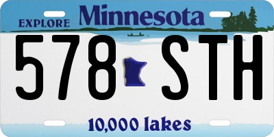MN license plate 578STH
