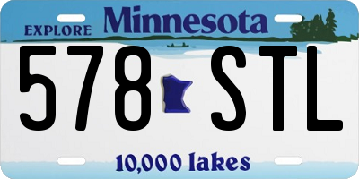 MN license plate 578STL