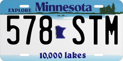 MN license plate 578STM