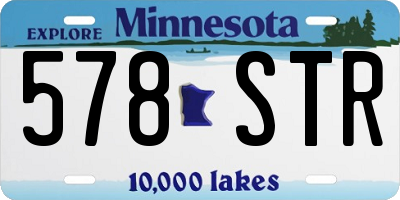 MN license plate 578STR
