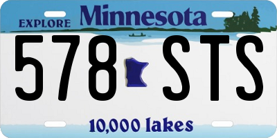 MN license plate 578STS
