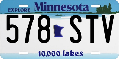 MN license plate 578STV