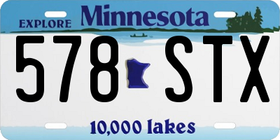 MN license plate 578STX