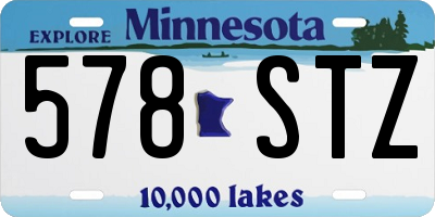 MN license plate 578STZ
