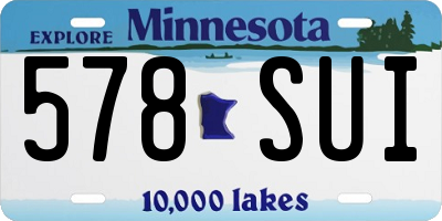 MN license plate 578SUI