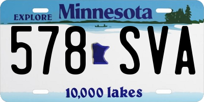 MN license plate 578SVA