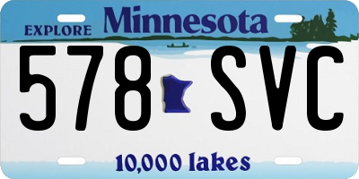 MN license plate 578SVC