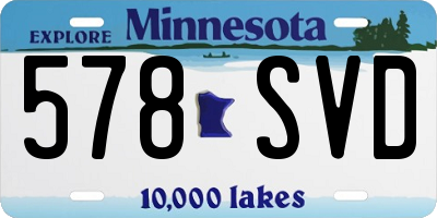 MN license plate 578SVD