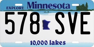 MN license plate 578SVE
