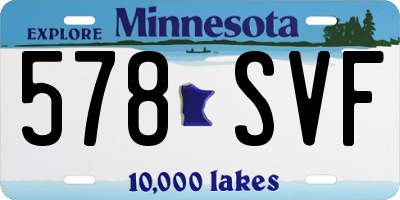 MN license plate 578SVF