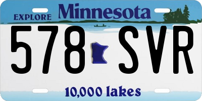 MN license plate 578SVR