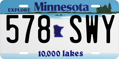 MN license plate 578SWY