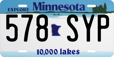 MN license plate 578SYP